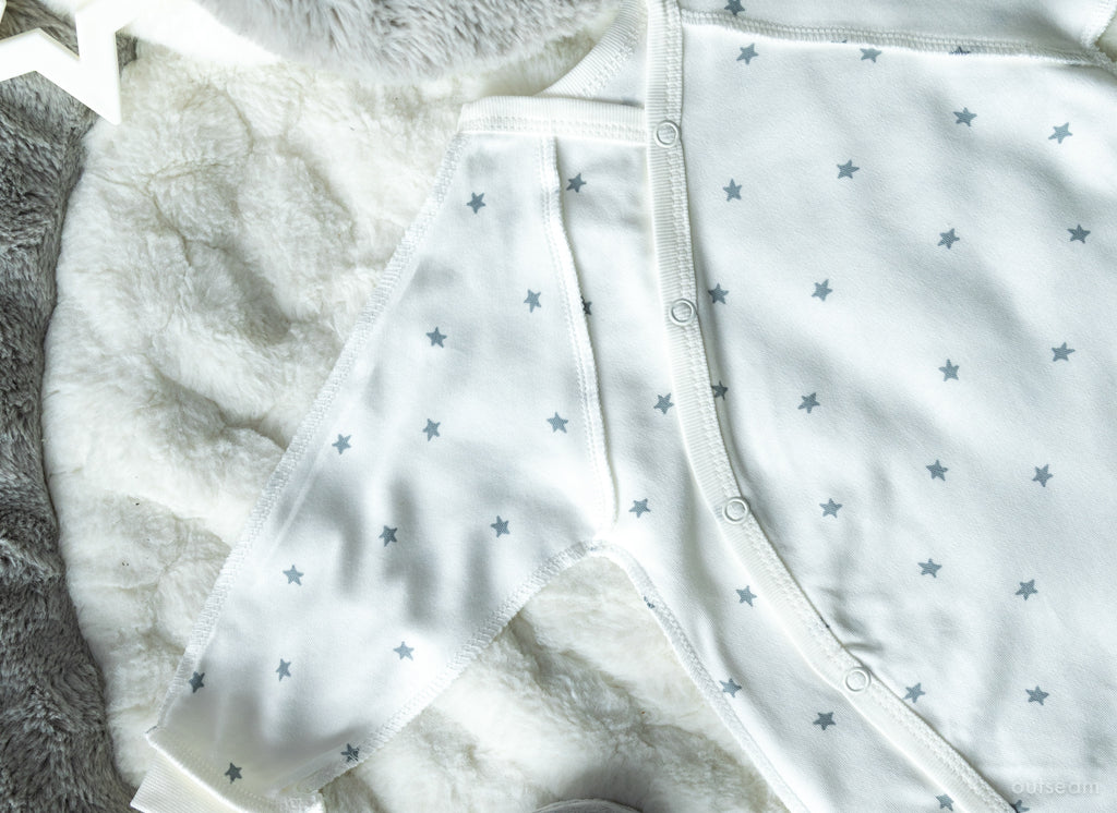 Outseam Sleepsuit Outseam Grey Stars — detail view 3